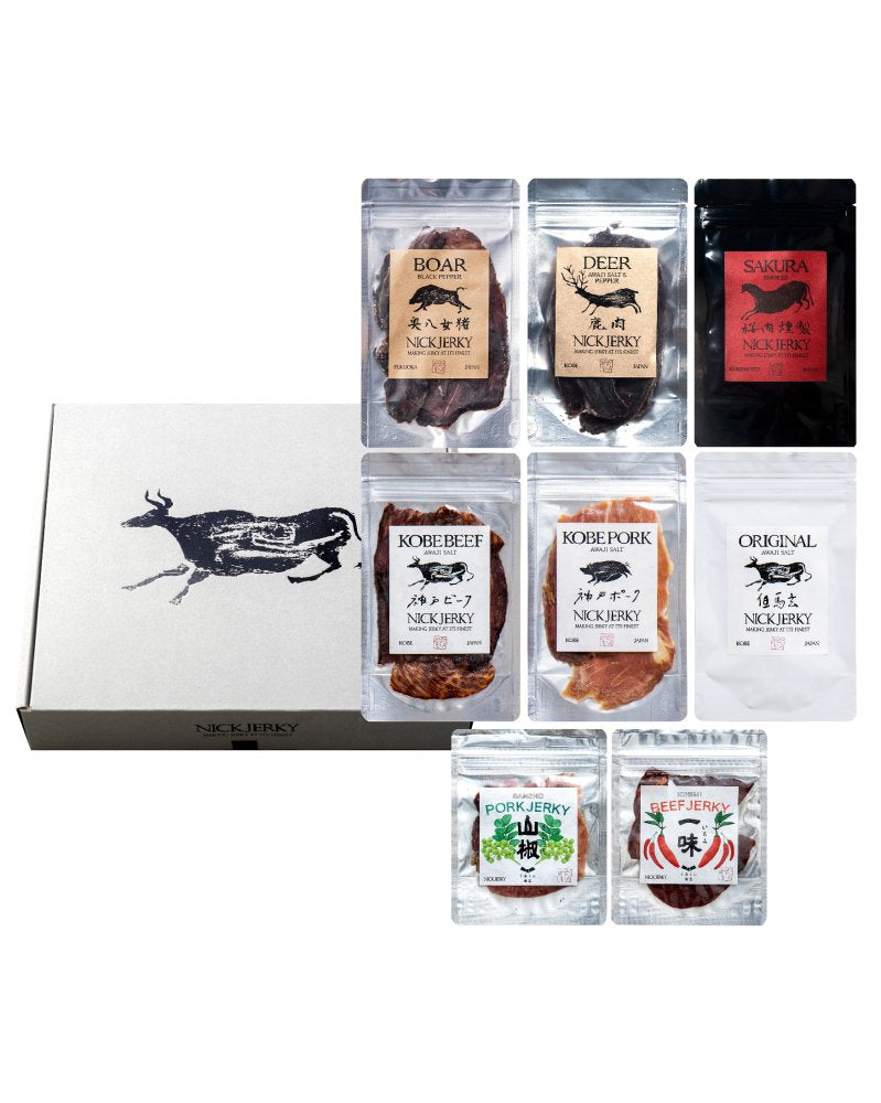 【NICK JERKY】 無添加熟成肉ジャーキー8種セット