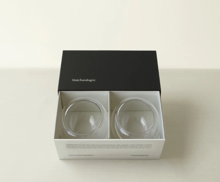 【Matchaeologist】Twin Cloud Glass Chawan Set