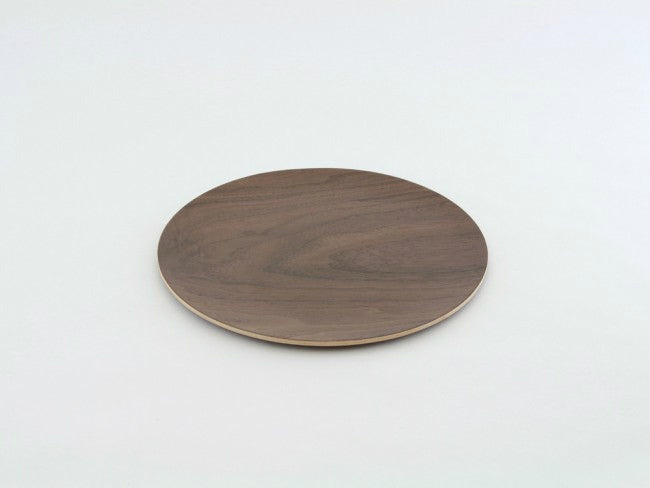 【アウトドアでも使える木製食器】GOLD CRAFT　Natural Plywood Dish Round  L walnut